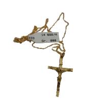 Edles venetianischer Goldkreuzkreuz Anhänger Jesus mit Goldkette Bild 2
