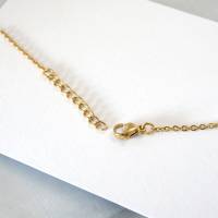 Gravierte Halskette für Mamas – Geburtskette - Babyfüße – Namenskette – Taufe - Edelstahl - Silber, Roségold oder Gold Bild 10