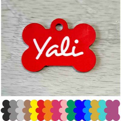 Tiermarke Hundemarke personalisiert mit Namen oder Wunschtext Farbauswahl