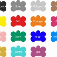 Tiermarke Hundemarke personalisiert mit Namen oder Wunschtext Farbauswahl Bild 2