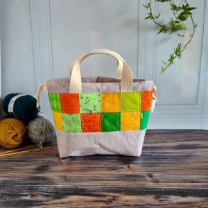 One-of-a-kind Project bag, Projekttasche, Projektbeutel, Bobbeltasche, Stricktasche, Field Bag, Socken stricken, knittin Bild 5