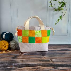 One-of-a-kind Project bag, Projekttasche, Projektbeutel, Bobbeltasche, Stricktasche, Field Bag, Socken stricken, knittin Bild 6