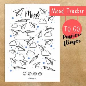 Mood Tracker Sticker | To Go Sticker | Papierflieger | Bulletjournal Sticker | Aufkleber Bild 1