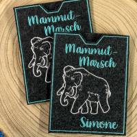 personalisierte Filzhülle für dein Mammut-Marsch Trophäenbuch - bestickt mit deinem Namen Bild 4