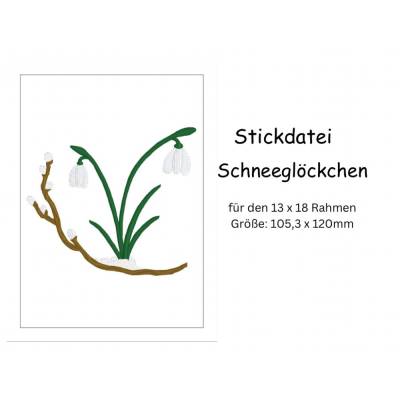 Stickdatei Schneeglöckchen