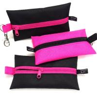 Täschchen wetbag ROSA pink Outdoorstoff Zipper schwarz, TaTüTa Inhalator Kosmetik, Taschenbaumler, by BuntMixxDESIGN Bild 8