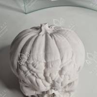 Latexform Kürbis-Skull Schädel Totenkopf Skull Kürbis Herbst Kürbisform Dekokürbis Gießform Mold - NL001314 Bild 3
