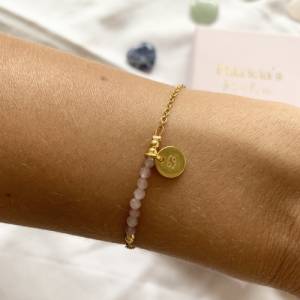 Armband mit Sternzeichen, persönliches Geschenk mit Heilstein, Wohlfühlgeschenk für Sie, Energiearmband, Sternzeichen Sc Bild 3