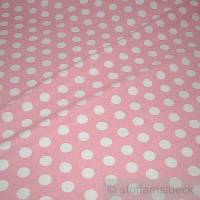 Stoff Baumwolle Punkte groß rosa weiß Tupfen Dots Baumwollstoff Bild 1