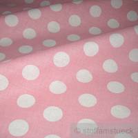 Stoff Baumwolle Punkte groß rosa weiß Tupfen Dots Baumwollstoff Bild 2