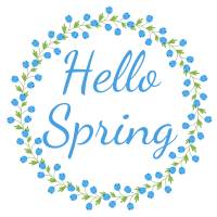 Blumenkranz Hello Spring Plotterdatei - Frühling Ostern - SVG Download Datei - Plotterdatei - Basteln - DIY - Cricut Bild 2