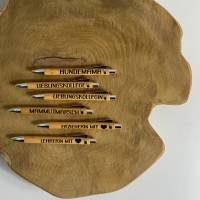 Kugelschreiber aus Bambus - mit Folie beschriftet - kleines Geschenk, persönliche Aufmerksamkeit - verschiedene Texte Bild 2