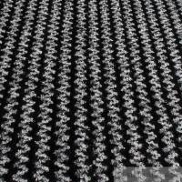 Stoff Polyamid Polyester Elastan Gewirk schwarz Bändchen weiß Glitzer weich Glitter Bild 2