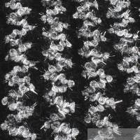 Stoff Polyamid Polyester Elastan Gewirk schwarz Bändchen weiß Glitzer weich Glitter Bild 3