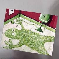 KÜHLSCHRANKKUNZT „Frühlingsgrün“ - 3 Magnete in Postkartengröße, Kühlschrankmagnete, Küche Magnete Bild 3