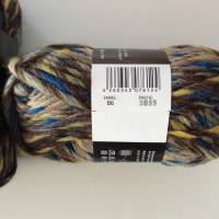 Indian Summer Wolle 50g, Farbe 86, braun, beige, blau, gelb, 60 % Wolle, 40 % Polyacryl Bild 3