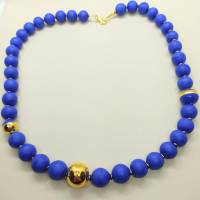 Halskette  lapisblau Gold Hämatit Bild 2