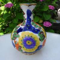 Tolle Keramik-Fat Lava-Vase mit phantastischem Dekor. 1303  Made in W.Germany Bild 3