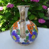 Tolle Keramik-Fat Lava-Vase mit phantastischem Dekor. 1303  Made in W.Germany Bild 6