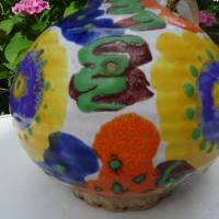Tolle Keramik-Fat Lava-Vase mit phantastischem Dekor. 1303  Made in W.Germany Bild 7