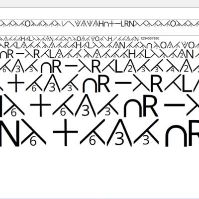 Strickschrift, digitaler Font, Satzschrift zur Erstellung von Strickanleitungen