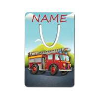 Feuerwehr Lesezeichen mit Name / Schriftartwahl / Aluminium / 5 x 7,5 x 0,07cm Bild 1