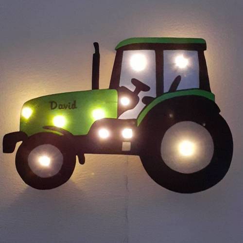 Traktor Trecker Led Schlummerlicht Nachtlicht Kinderzimmerlampe Wandlampe Schlaflampe Landwirtschaft Schlepper Landwirt