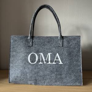 Shopper OMA weiß personalisiert - Einkaufstasche - mit Namen der Enkelkinder Bild 3