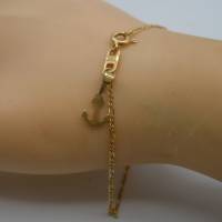 Zierliches italienisches 750 Gold Armband mit Anker Bild 2