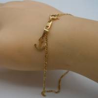 Zierliches italienisches 750 Gold Armband mit Anker Bild 3