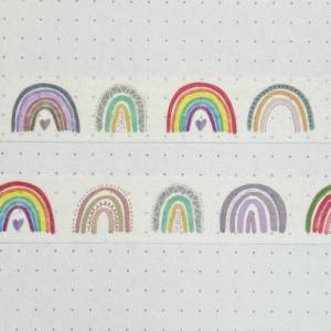SAMPLE | Muster | Washi Tape | 1,5 cm x 50 cm | Regenbogen| Aufkleber | Bulletjournal | Journal Sticker | Watercolor Sti Bild 4