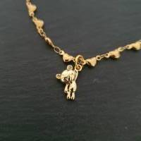 Halsketten Set mit Eiffelturm & Teddybär/ Goldfarbene 3 tgl. Ketten/ Stilmix Ketten/ Mehrfachkette/ Limitierte Auflage Bild 6