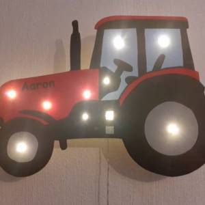 Traktor Trecker Led Schlummerlicht Nachtlicht Kinderzimmerlampe Wandlampe Schlaflampe Landwirtschaft Schlepper Landwirt Bild 1