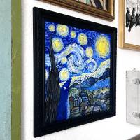 Vincent Van Frosch "Sternennacht", Sternenhimmel, Van Gogh, Nachthimmel, Original, Acrylgemälde Bild 2