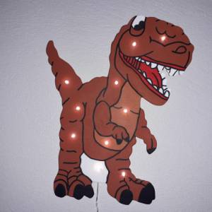 Dino Dinosaurier LED Wandlampe Schlummerlicht Nachtlicht Schlaflicht Wanddeko Deko Bild 1