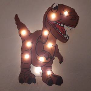Dino Dinosaurier LED Wandlampe Schlummerlicht Nachtlicht Schlaflicht Wanddeko Deko Bild 2