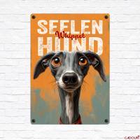 Hunde-Dekoschild SEELENHUND WHIPPET, wetterbeständiges Wandschild Bild 2