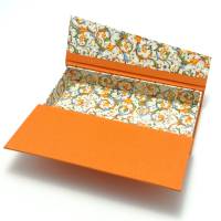 Stiftschachtel Stiftbox Griffelkasten orange Buchbindehandwerk von Pappelapier Bild 4