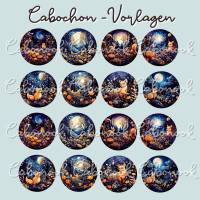 Cabochon Vorlagen - Waldtiere - 10 mm, 12 mm, 14 mm und 25 mm Bild 2