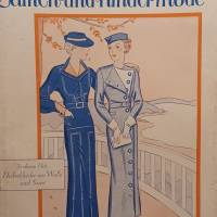 Praktische Damen-und Kinder-Mode  -  Heft 14  1935   - Herbstkleider aus Wolle und Samt  -- mit Schnittmuster - Bild 1