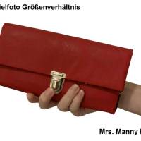 Geldbörse Portemonnaie Damen Geldbeutel Kunstleder Vintage Rot Konfetti Punkte - Mrs. Manny Bild 5