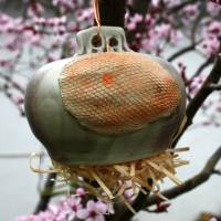 Keramik Ohrwurmkugel Insektenkugel beige Gartenkeramik zum Hinhängen Bild 1