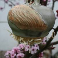 Keramik Ohrwurmkugel Insektenkugel beige Gartenkeramik zum Hinhängen Bild 4