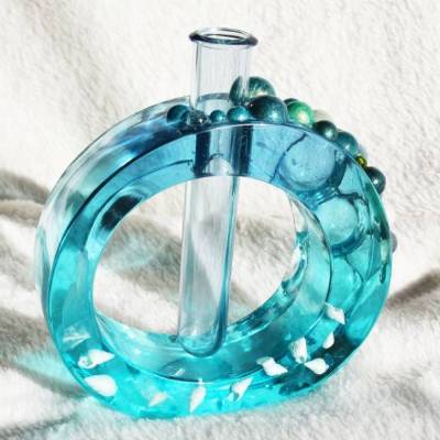 stylische Vase "Meer", resinart