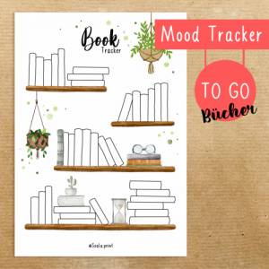 Book Tracker Sticker | Bücher | To Go Sticker | Bulletjournal Sticker | Aufkleber Bild 1