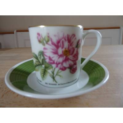 Espressotasse aus Serie mit altem Rosenmotiv. Hutschenreuther