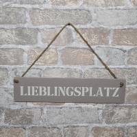 Holzschild "Lieblingsplatz" im Shabby Look Bild 1