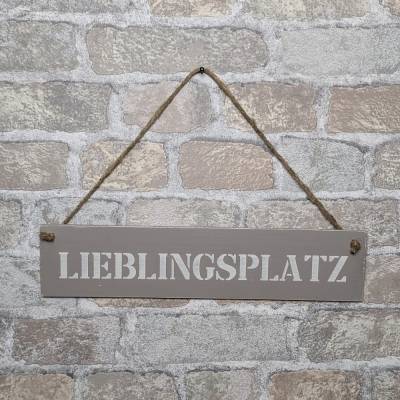 Holzschild "Lieblingsplatz" im Shabby Look