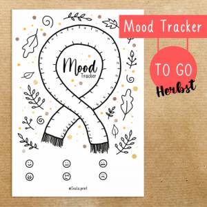 Mood Tracker Sticker | Herbst | To Go Sticker | Bulletjournal Sticker | Aufkleber Bild 1