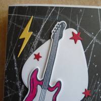Glückwunschkarte Geburtstagskarte Grußkarte  Kindergeburtstag Musiker Musik Gitarre Bild 3